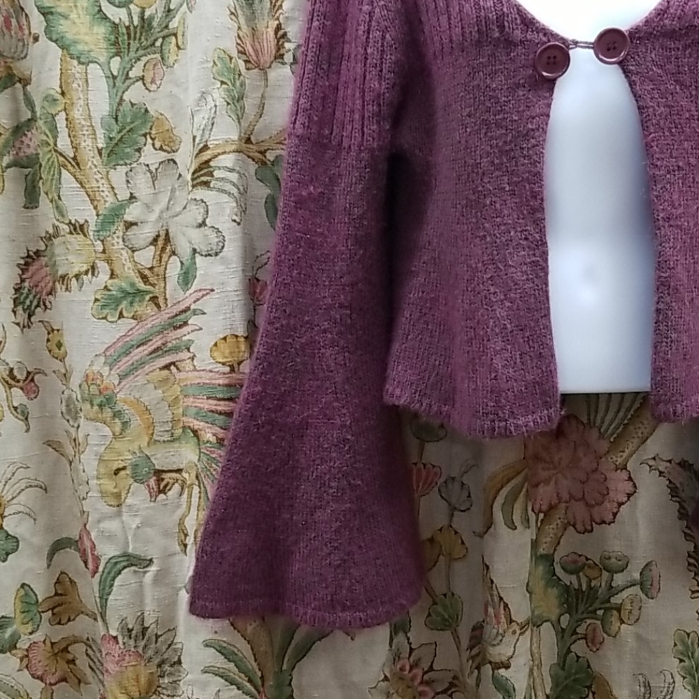 Parallel Mohair Bell Sleeve Shawl Sweater - Picture 3 of 7